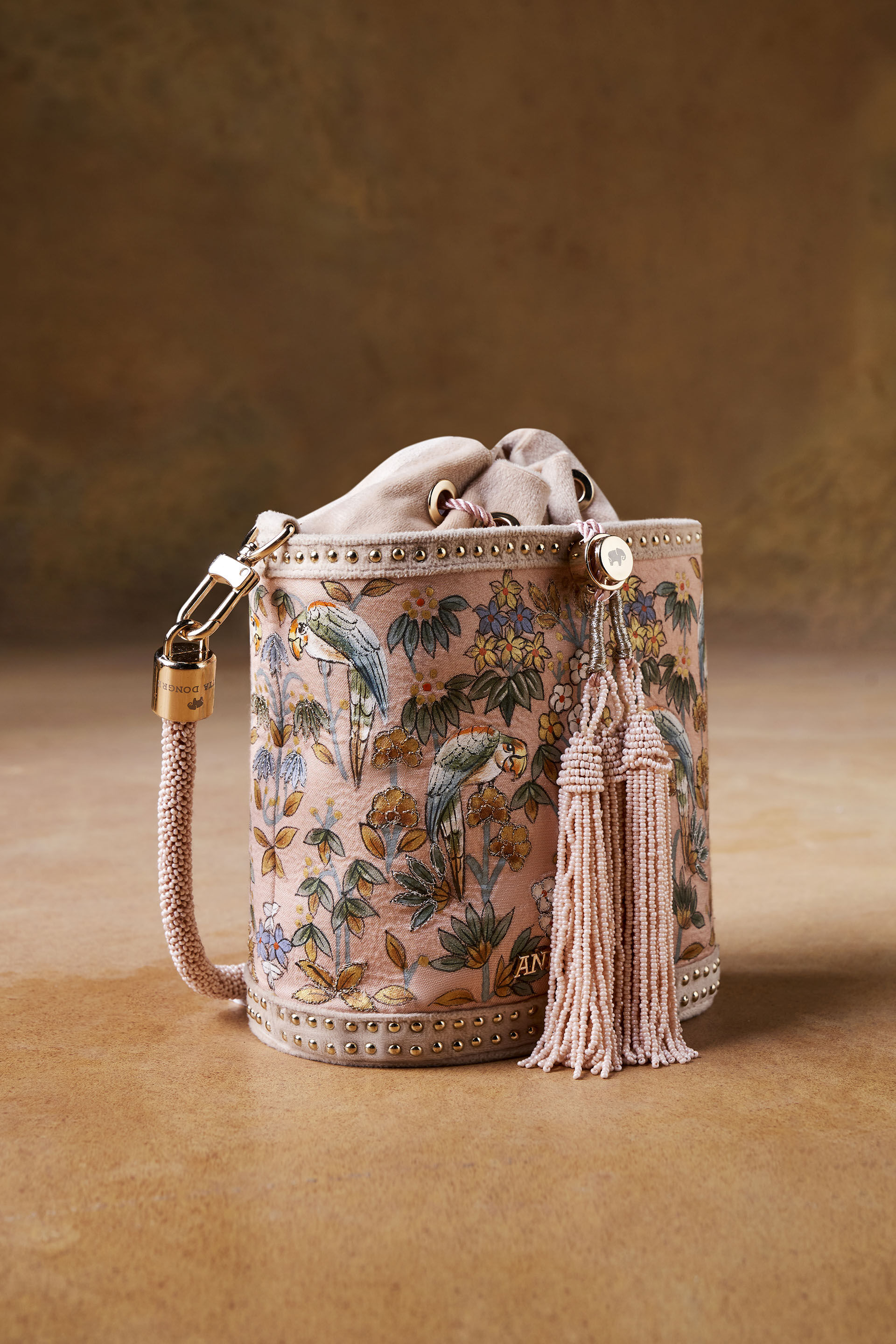 Pichhwai Bucket Bag - Flamingo Pink